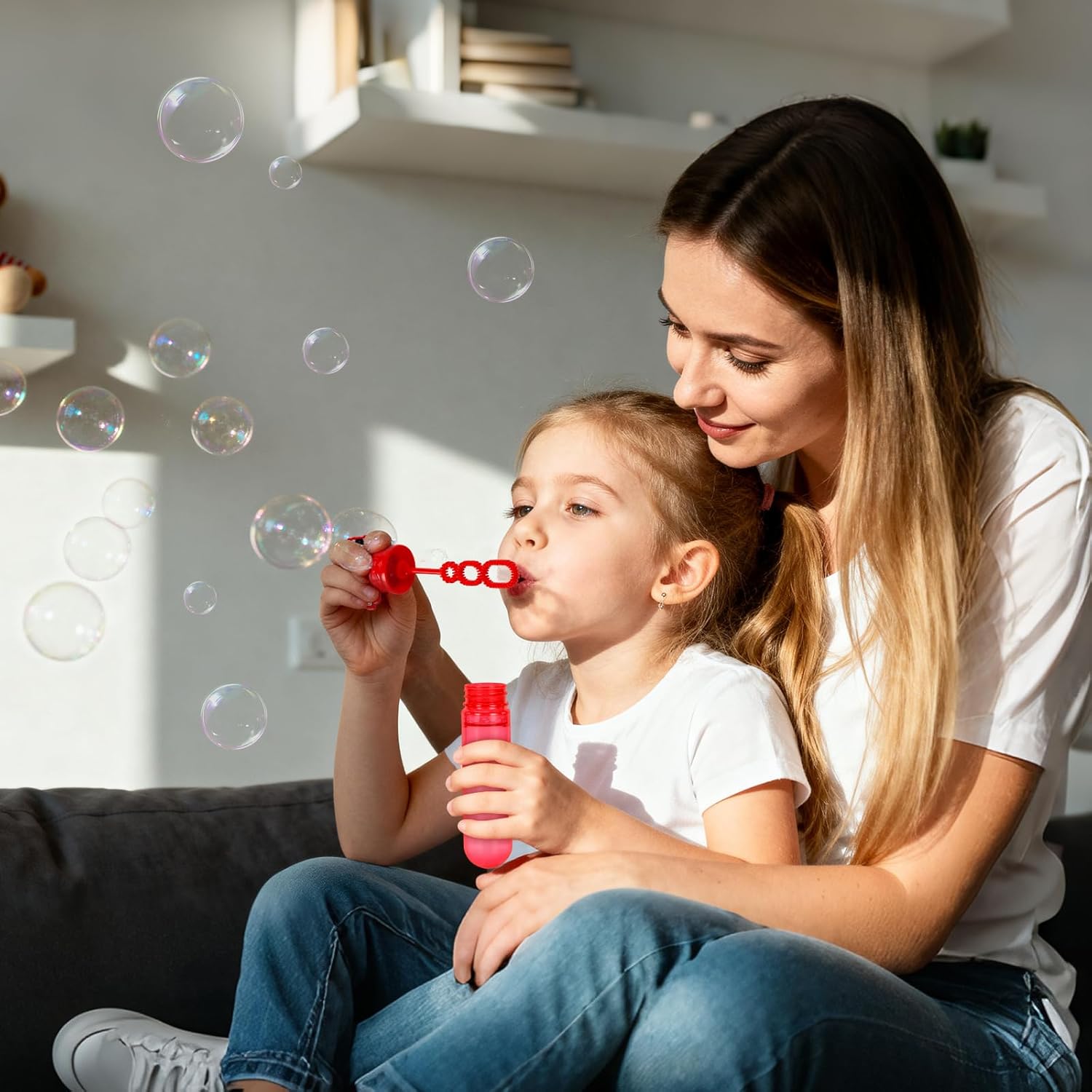 Firefighter Party Favors Bubble Wands for Kids Firetrucks Bubbles Birthday Party Supplies Goody Bag Stuffers Bubble Toy 24 pcs