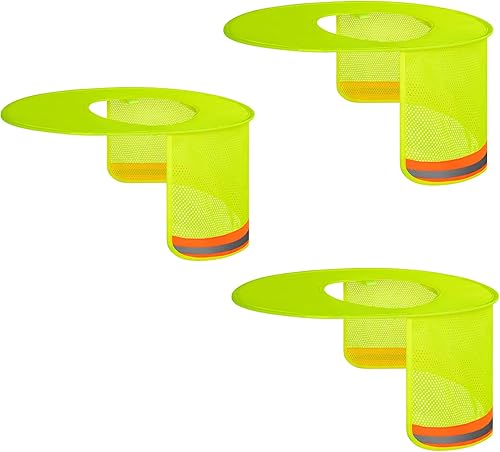 Paquete de 3 parasoles para sombrero duro, visera de alta visibilidad, visera para el cuello, visera completa, malla con tira reflectante,