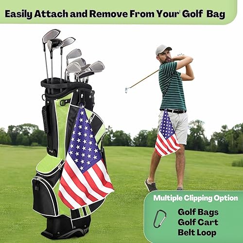 Miniatura 10 de Divertida toalla de golf, toallas de golf impresas para bolsas de golf con clip, regalo de golf para hombres, marido, novio, papá, regalos de