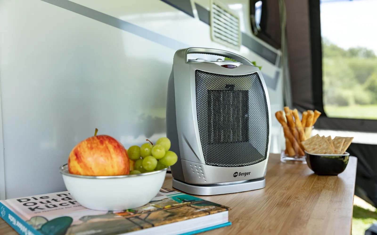 BERGER | Radiateur Soufflant en Céramique | Chauffage Soufflant Salle de Bain Electrique | Radiateur Petites Pièces, Camping Car, Bureau | Chauffage et Climatisation