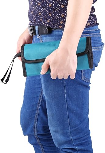 Miniatura 6 de Bolsa de herramientas Rollo plegable Herramientas de mantenimiento Soporte de almacenamiento Bolsa de rollo Profesional Electricista Técnico