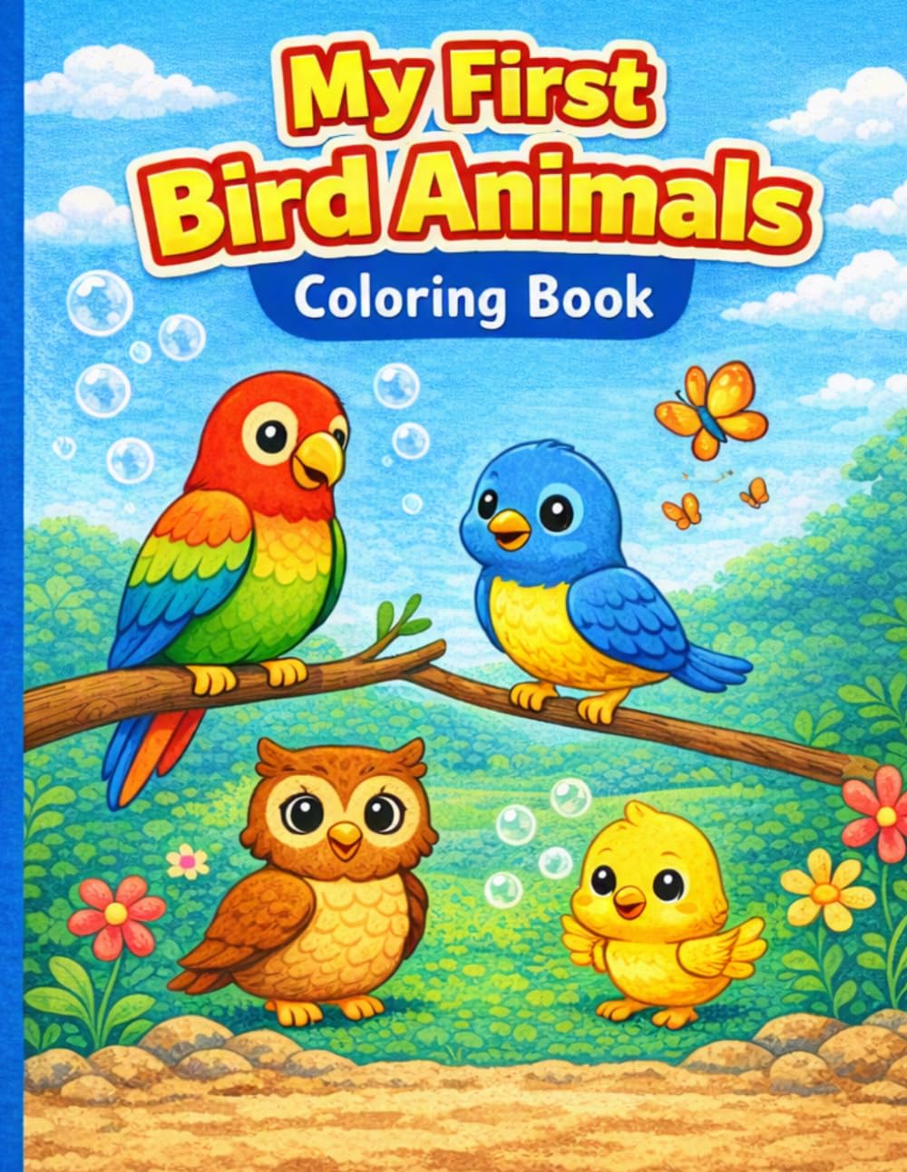 My First Bird Animals Coloring Book for Toddlers Ages 2–4: Bird Animals with Big, Simple Coloring Pages for Little Hands (My First Coloring Books for Toddlers Ages 2–4)