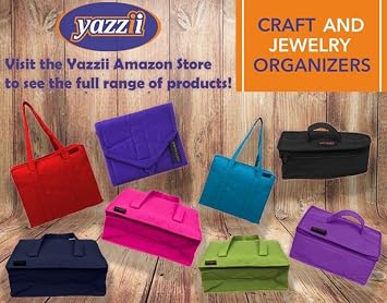 Yazzii Quilters Project Bag with 19 Pockets - Portable Storage Bag Organizer - Multipurpose Storage Organizer for Quilting, Patchwork, Embroidery, Needlework, Papercraft & Beading-Aqua