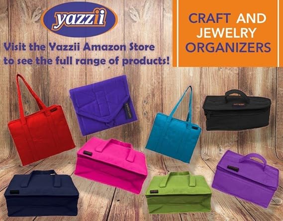 Yazzii Quilters Project Bag with 19 Pockets - Portable Storage Bag Organizer - Multipurpose Storage Organizer for Quilting, Patchwork, Embroidery, Needlework, Papercraft & Beading-Aqua