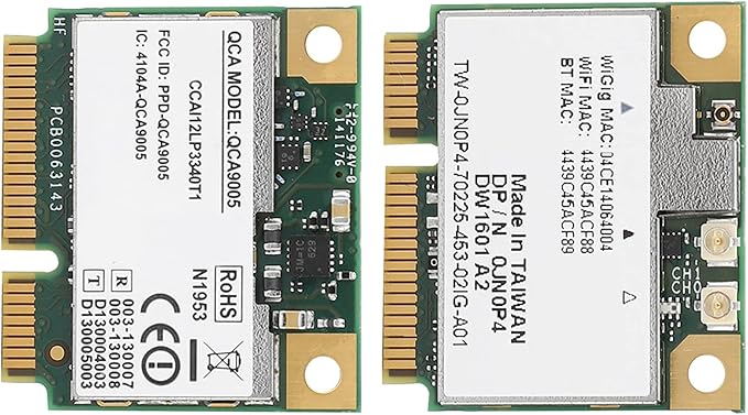Tarjeta de red inalámbrica para escritorio, interfaz Mini PCIe, compatible con 2.4 GHz y 5 GHz, velocidad de transferencia de hasta 7 Gbps miniatura 7
