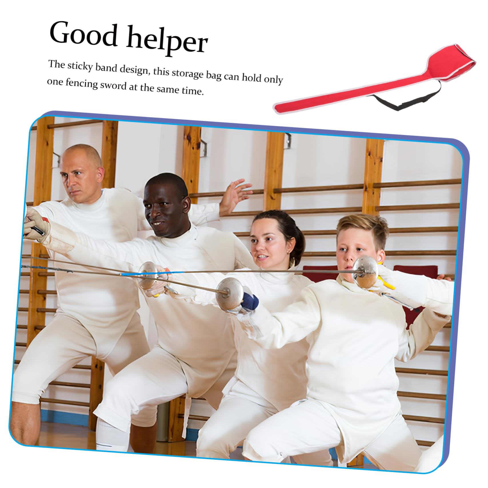 Borsa per Spada da Scherma Oxford Rossa Protezione per Sciabola e Tracolla Regolabile per Gare e Allenamenti Quotidiani