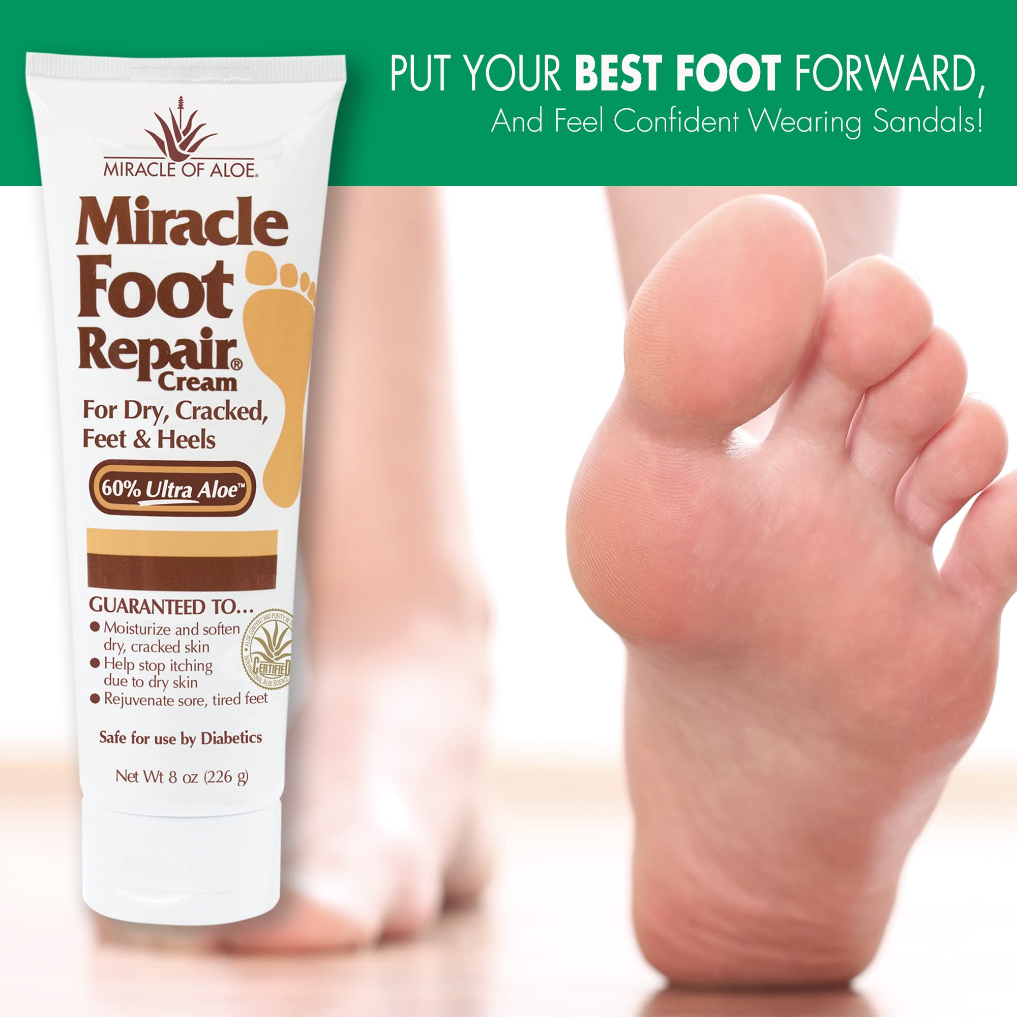 Buy Miracle Foot Repair Cream 8 Ounce Tube (2) Fast Relief for Dry