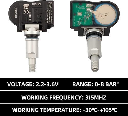 Miniatura 5 de Dasbecan Juego de 4 TPMS Sensor de Sistema de Monitoreo de Presión de Neumáticos Compatible con Mazda 2 3 5 6 MX-5 Miata CX-7 CX-9 RX-8 2003-2014