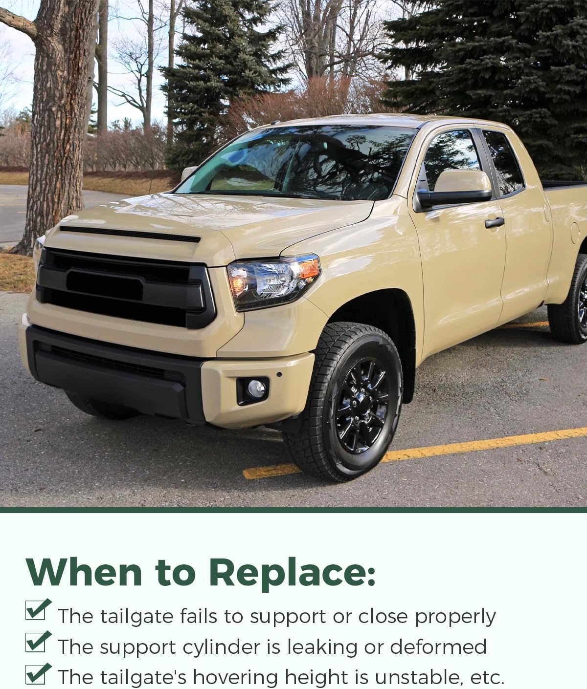Tailgate Hinge 66102-0C021 Fit for Toyota Tundra 2007 2008 2009 2010 2011 2012 2013 2014 2015 2016 2017 2018 2019 2020 2021, Driver Rear Left Tailgate Support Cylinder Hinge