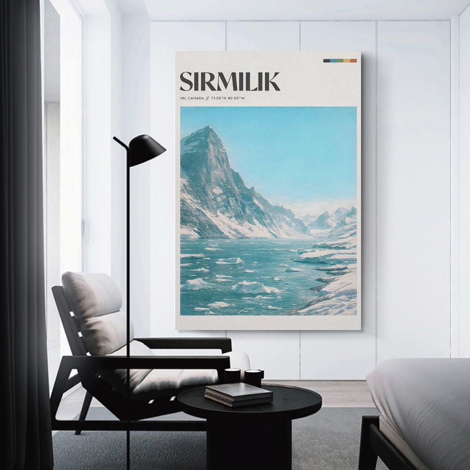 Junmoney Unframe-Style-16 Sirmilik National Park (2) Canvas Wall Decor, 12X18inch(30X45cm), For Bedroom, Guest Room Or Reading Nook, Canvas Wall Decor For Personal Spaces