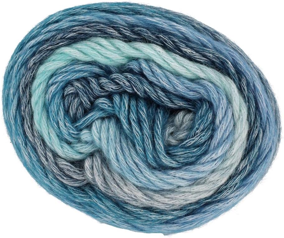 Scheepjes Stone Washed Flow XL Yarn, 65 g (2.3 oz), Color 05 Calm, Cotton-Acrylic Blend for Knitting and Crochet
