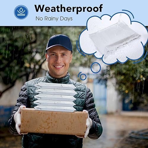 Miniatura 97 de Fuxury 100 sobres de polietileno de 12 x 15.5 pulgadas, bolsas de envío impermeables para ropa, sobres de envío adhesivos fuertes para pequeñas Rosa