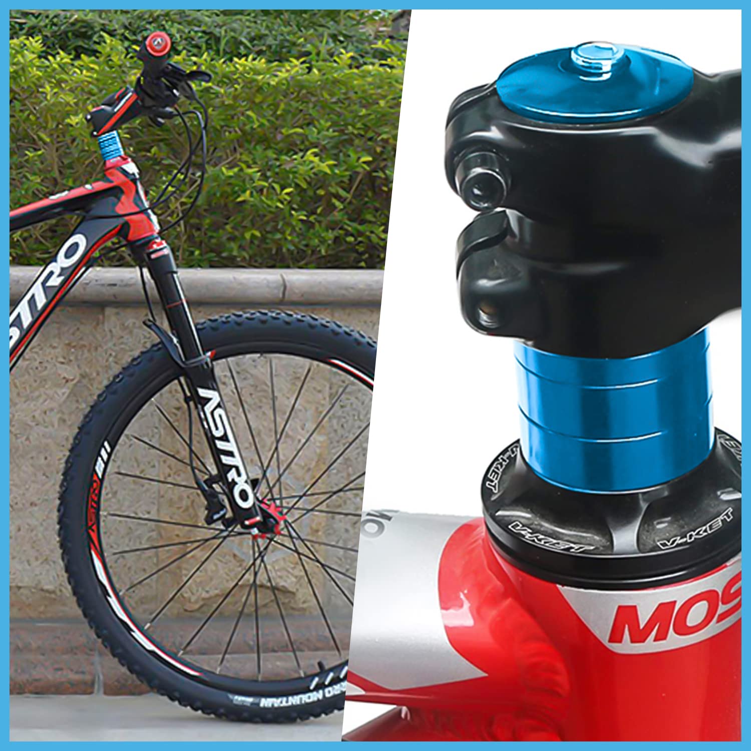 Entretoise Casque Vélo Carbone JINSBON 30/40/50 Mm - Compatible VTT Route 1-1/8" (40 Mm)