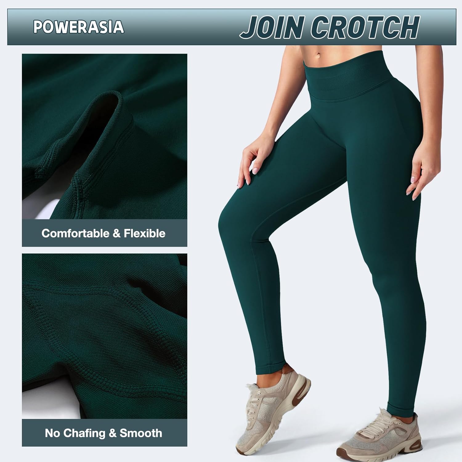 Impact Hidden Scrunch Butt Leggings for Women Mid Low Waist Gym Workout Legging Tummy Control Booty Lifting Yoga Pants - Image 5