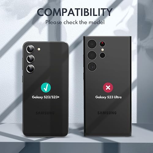 Miniatura 28 de i-Blason Protector de lente de cámara para Samsung Galaxy S23 Ultra, [vidrio templado 9H] Funda de cámara de vidrio antiarañazos ultrafina