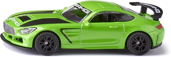 SIKU 1118 Mercedes-AMG GT4 Voiture de Course Miniature avec Design Racing, carrosserie en métal, Vert, modèle de Voiture de Sport pour Enfants et Fans de Sport Automobile