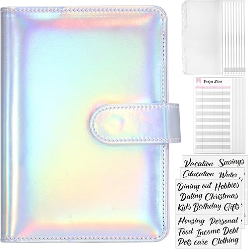 Miniatura 9 de Sooez Carpeta de presupuesto con sobres de efectivo, organizador de dinero para dinero en efectivo con hojas de presupuesto y 39 calcomanías,