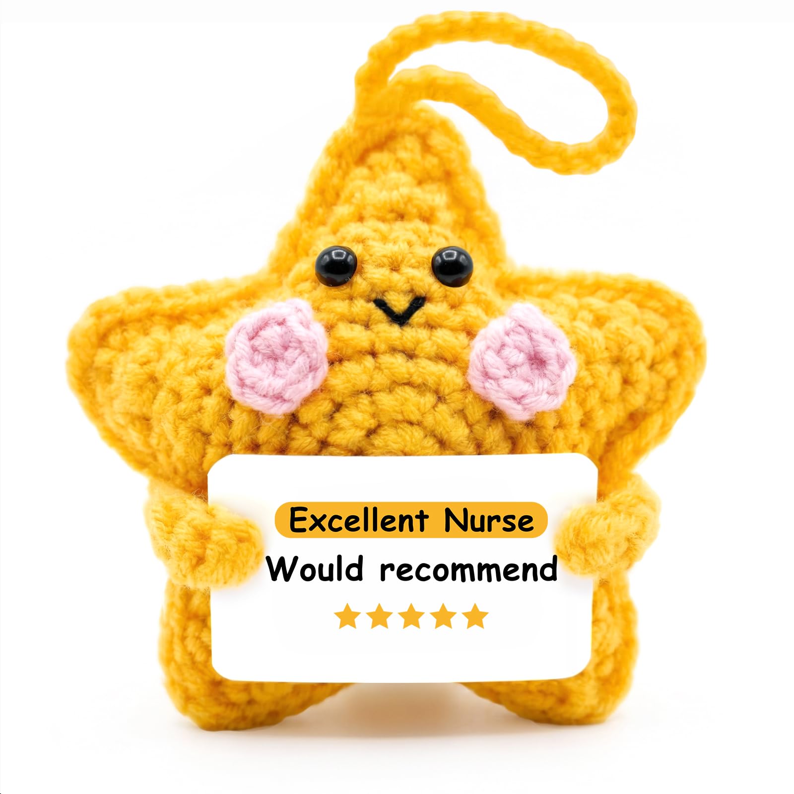 Nurse Gifts for Women, Handmade Crochet Star, Gifts for Nurses, Christmas Birthday Thank You Gift Present for Nursing School Student Graduation Nurses Day