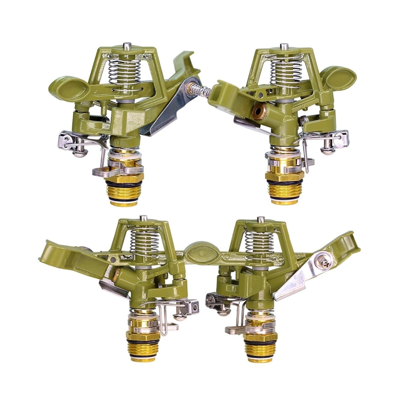 Arroseur pulsé en métal, 1 pièce, 1/2 3/4 Pouce, Bras oscillant à 360 degrés, arroseur Rotatif for pelouse et Jardin(3I4 Incn-1PCS)
