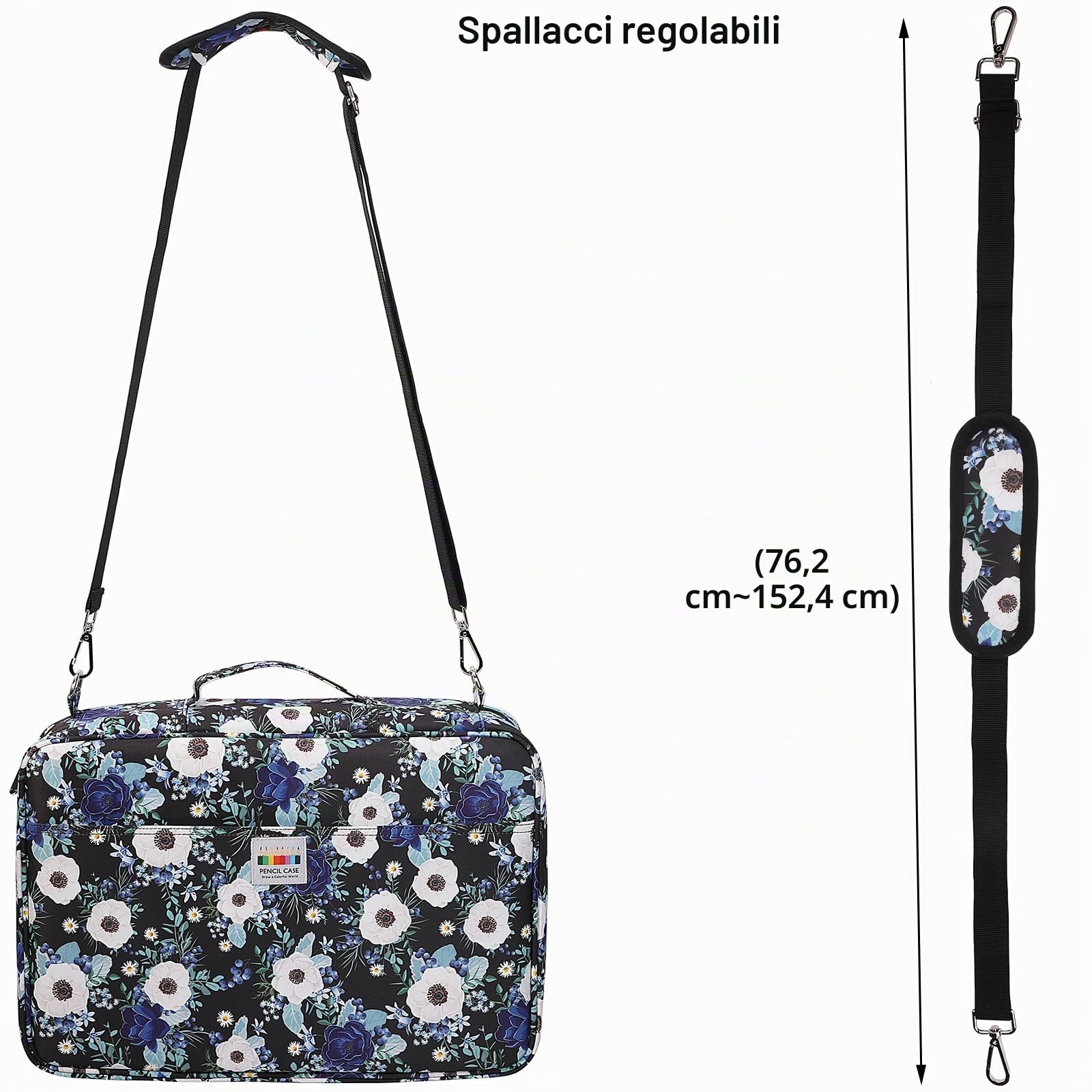 JAKAGO Astuccio di grande capacità per 480 matite colorate, impermeabile, per cancelleria, per pittura, artisti, pennelli, fineliner, evidenziatore, regalo, Ottimo