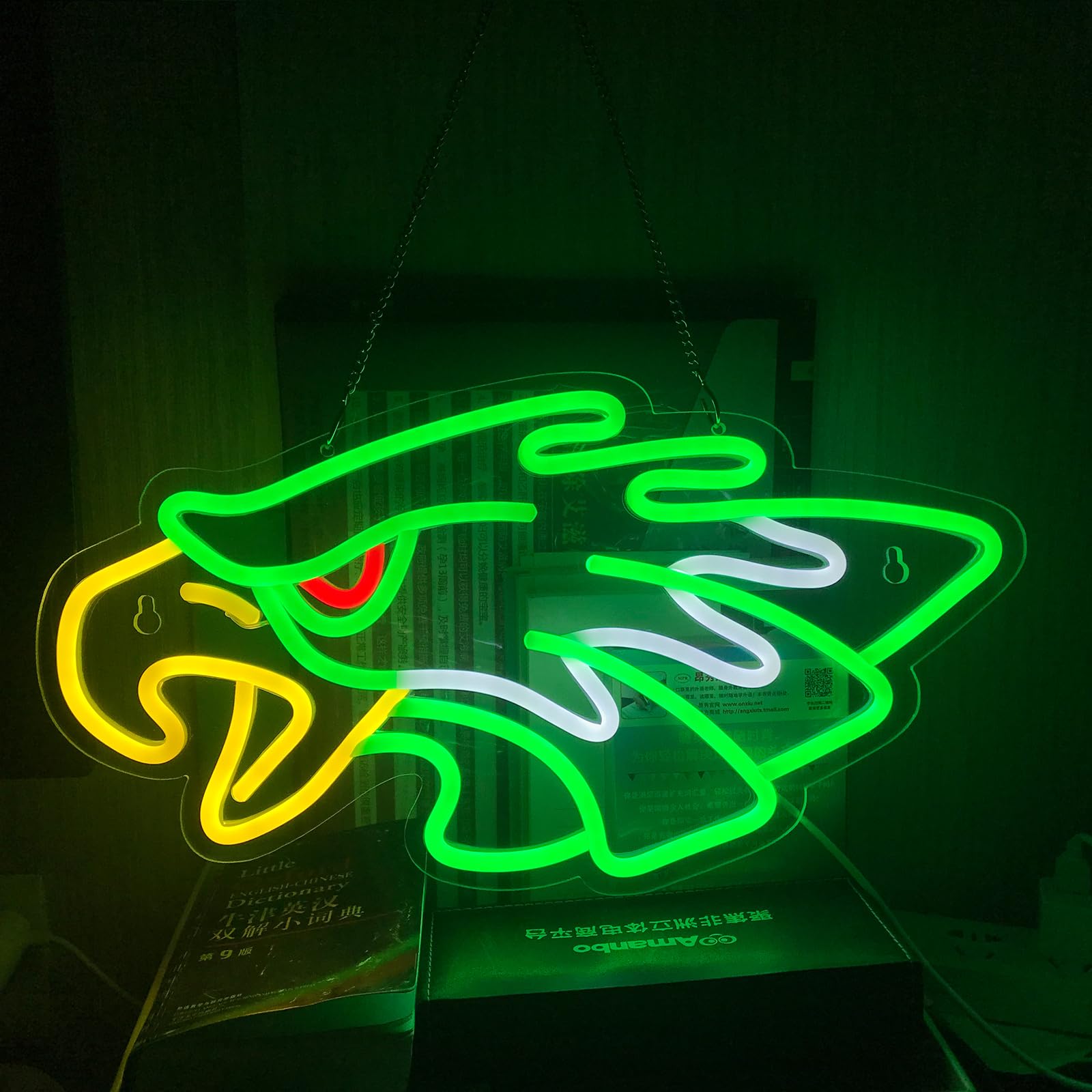 Insegne al neon con aquila a LED, per decorazione da parete, luci al neon dimmerabili, con aquila, da appendere, per camera da letto, bar, uomo, grotta, club, dormitorio, appassionati di sport