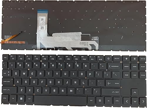 Teclado retroiluminado con diseño de EE. UU. para HP OMEN 15 (teclado x 1, conectividad USB, compatible con TPN-Q238, TPN-Q236, TPN-Q265, TPN-Q267,