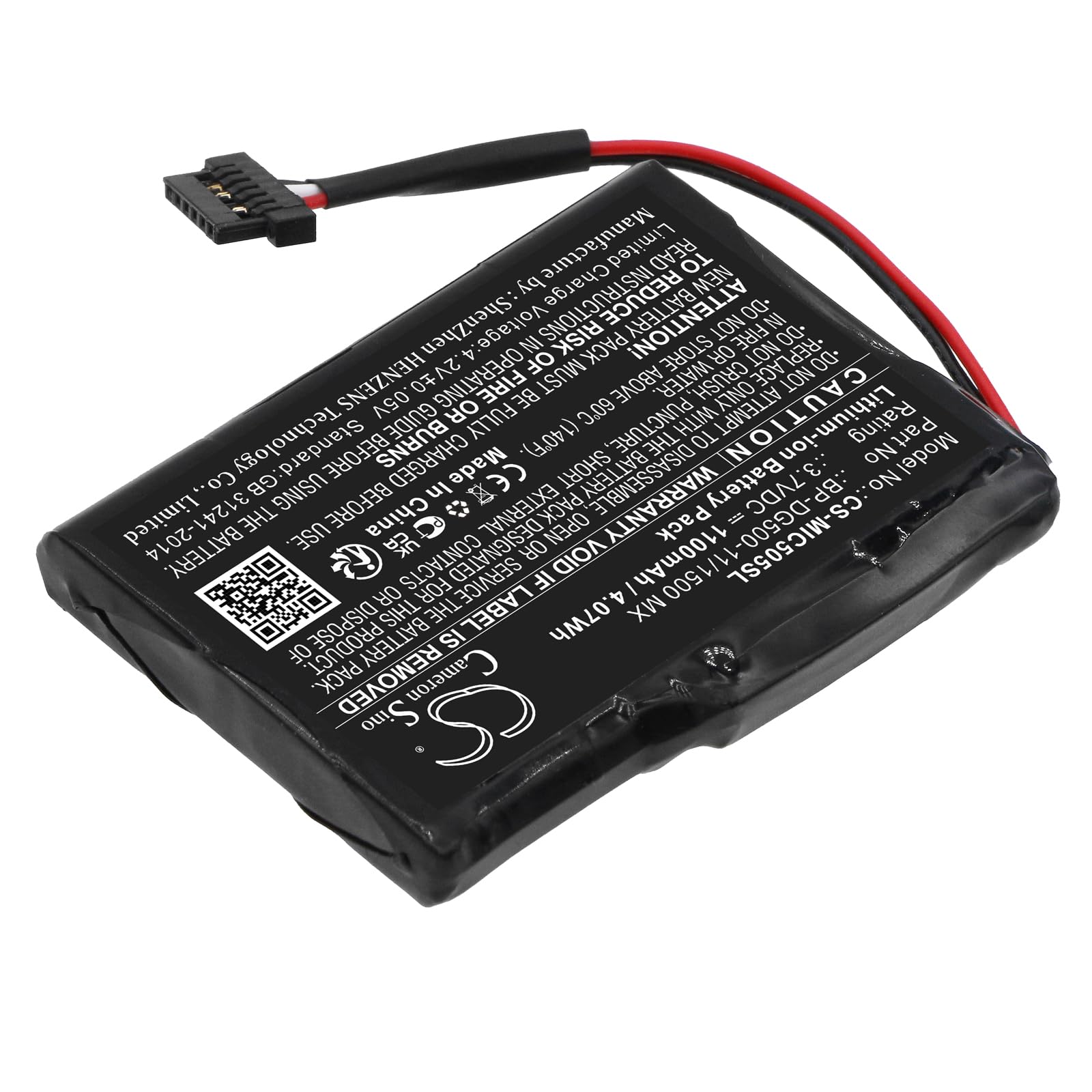 BCXY Battery Replacement for Mio Cyclo 500 HC Cyclo 505 HC BP-DG500-11/1500 MX