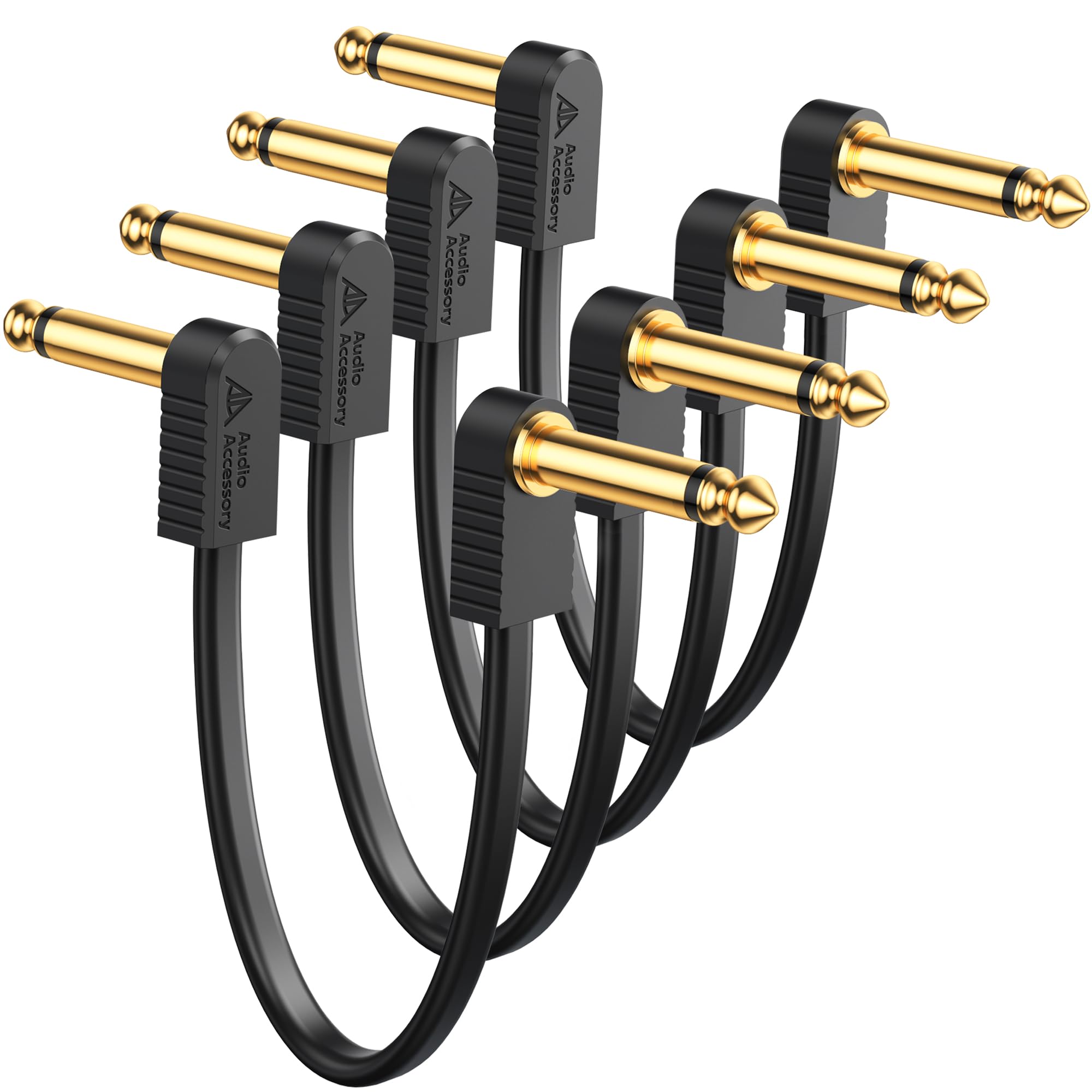 Kevlar Reinforced Guitar Patch Cables 4 Inch 4-Pack, Built-to-Last, Noise-Free Quad-Layer…