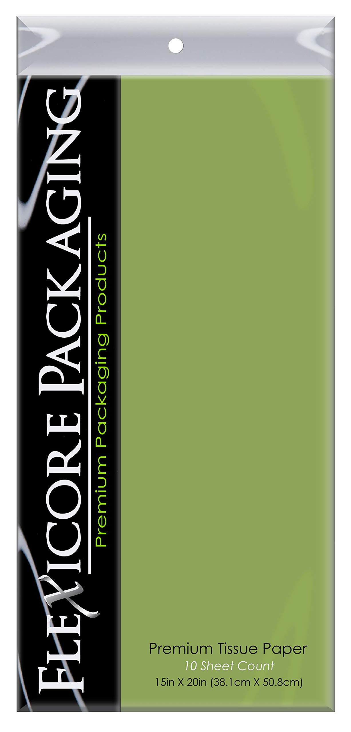 Flexicore Packaging |Jade Green Gift Wrap Tissue Paper | Size: 15 Inch X 20 Inch | Count: 10 Sheets | Color: Jade Green| DIY Craft, Art, Wrapping, Crepe, Decorations, Pom Pom, Packing & Party