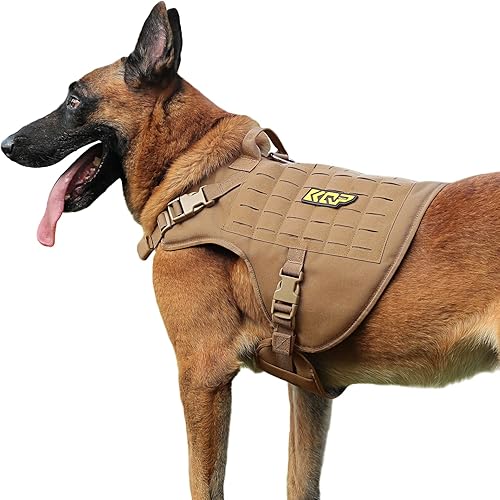 Arnés para perro sin tirones, arnés táctico para perro, chaleco militar con ajustable, perros medianos, perro de servicio
