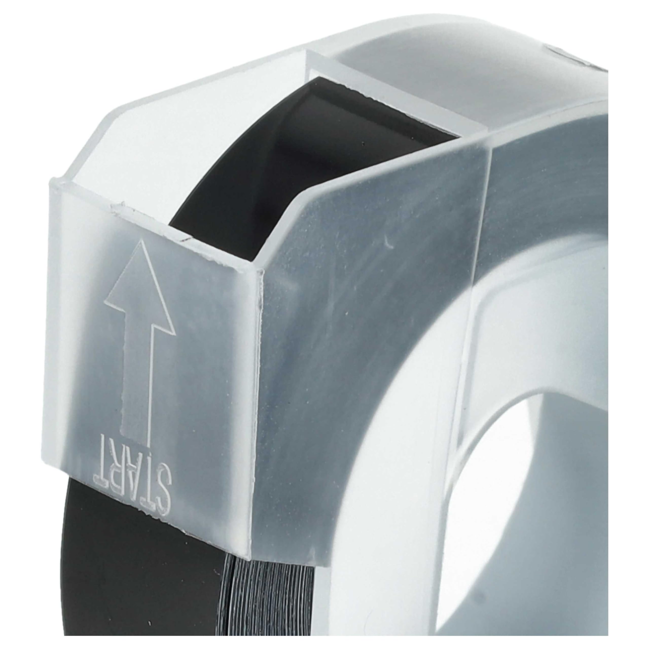 vhbw 5x Cassetta nastro per goffratura 3D compatibile con Dymo Rhino M1011 etichettatrice 3m x 12 mm bianco su nero