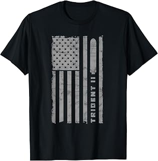 Trident II SLBM Nuclear Missile Vintage Flag T-Shirt