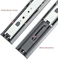 LOOTICH 300mm Golyós Fiók Vezetők Teljes Kihúzás Push-to-Open Pár 4