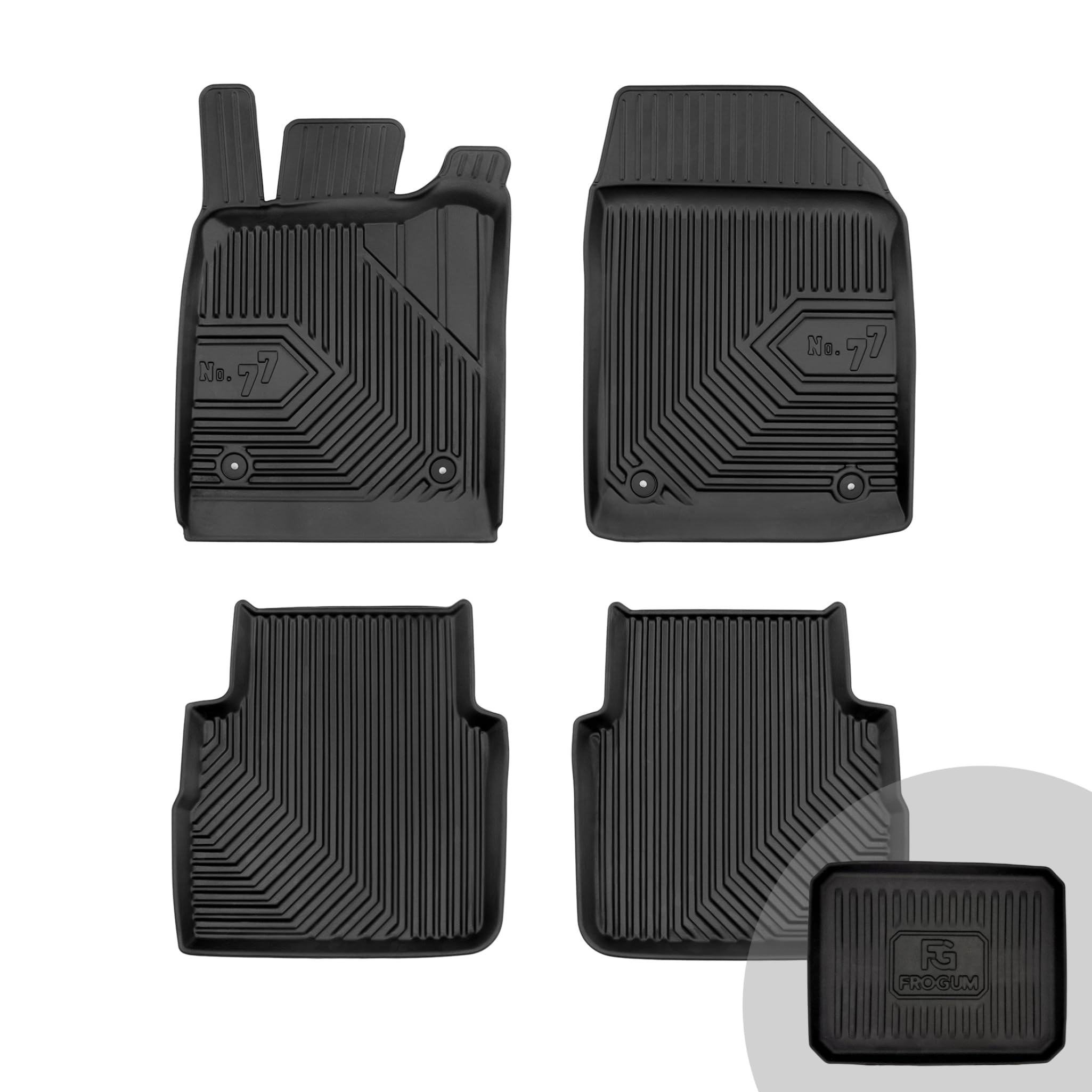 FROGUM No.77 Alfombrillas para Coche Alfombras para Opel Signum 2003-2008, para Opel Vectra C 2002-2008 | Borde Alto | para Todo el año | Tamaño