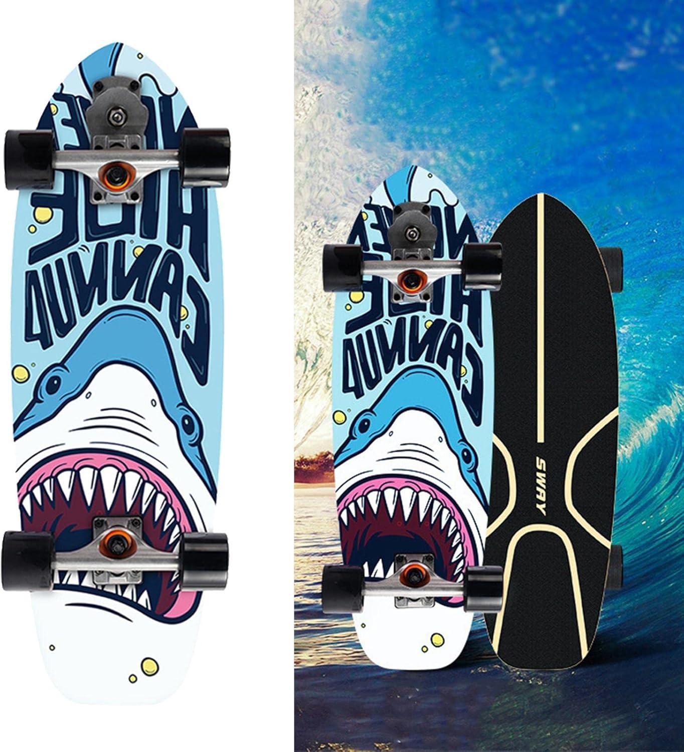 スケートボードキッズユースティーンサーフィンスタータースケートボードクルーザーロングボード