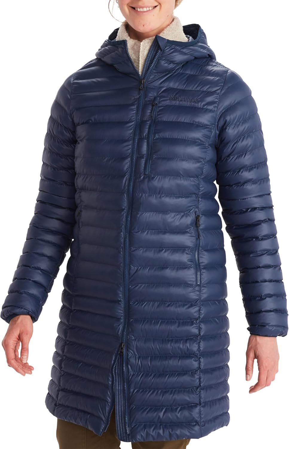 MARMOT Women's Echo Featherless Long Jacket - Lightweight, Hooded, Down-alternative Insulated Jacket