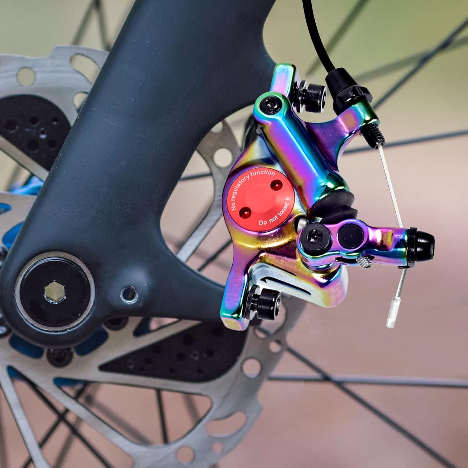 Hydraulic Brake Caliper, HB-100 Line Pulling Hydraulic Disc Brake Calipers Alloy Mountain Bike Hydraulic Disc Brakes Front Rear Caliper Brake Cable Set for MTB, Mountain Bike, E-Bike