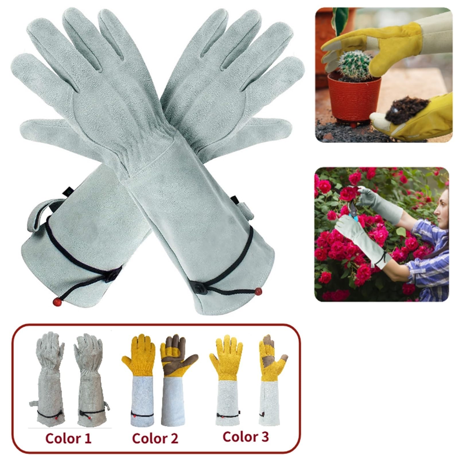 1 paire de gants jardinage longs pour Homme et Femme