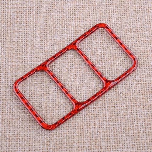 Miniatura 2 de 3 unidsset coche rojo fibra de carbono agua taza titular panel cubierta ajuste LHD para Nissan 370Z 2009-2014 2015 2016 2017 2018 2019 2020