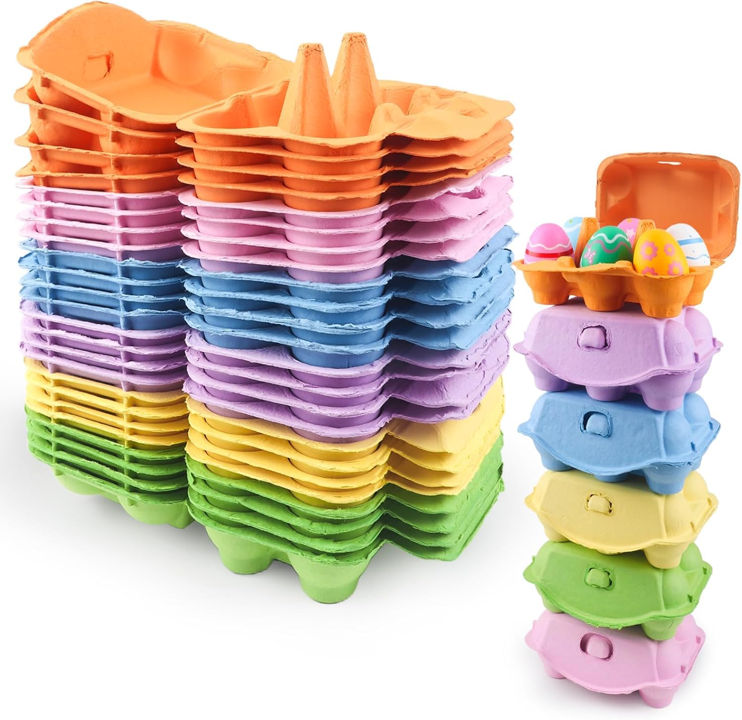Eierkartons für Eier ohne Aufdruck, Robust und Langlebig, Eierschachtel für Hühnereier für DIY Geschenke Ostern Handwerk, Sicherer Transport & Aufbewahrung von Hühnereiern (24 Stück)