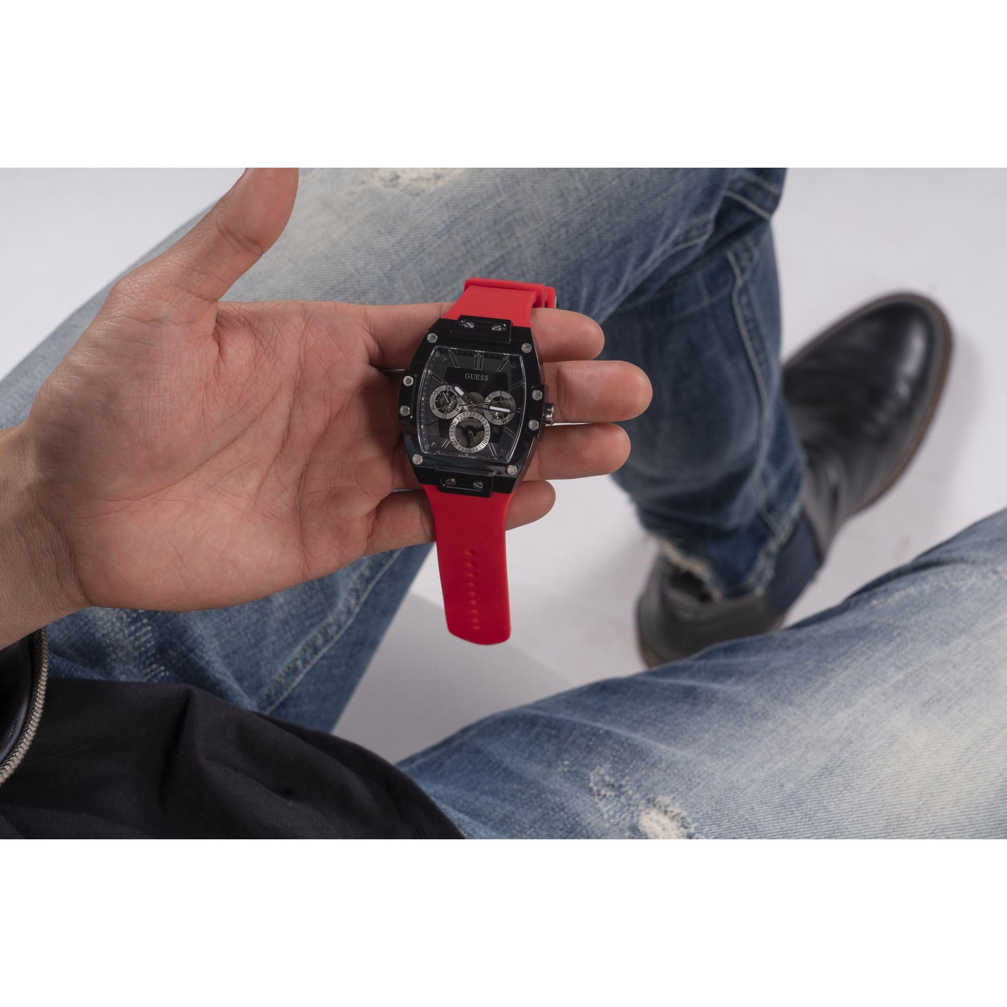 GUESS Men's Trend Tonneau 43mm Watch