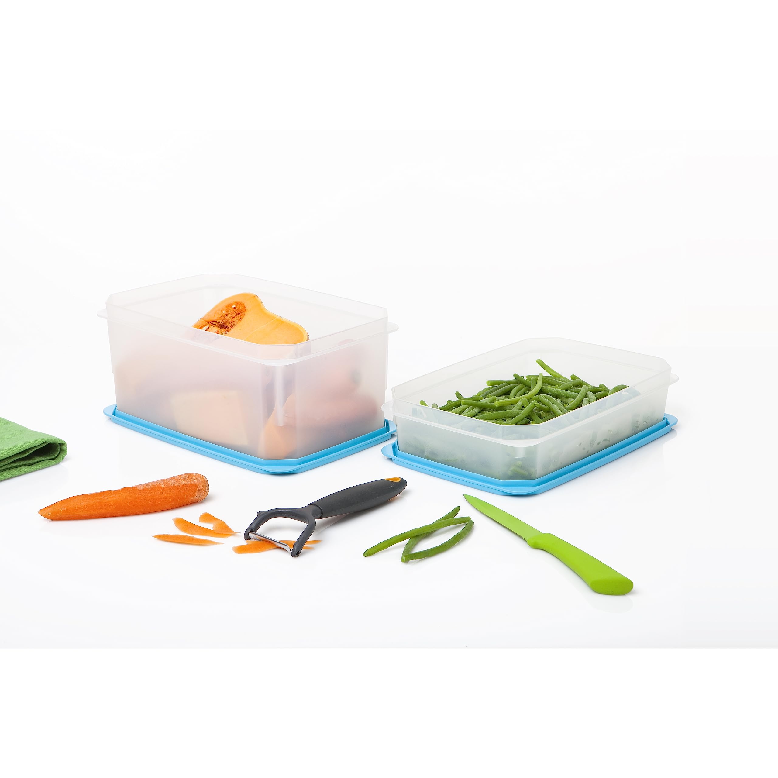 TATAY Boite Alimentaire Plastique 4,7L Top Flex | Couvercle à Pression | Boite Conservation Alimentaire | Micro-ondes, Lave-vaisselle, Frigo, Congélateur | Sans BPA | 28,5x18,5x12,2 cm, Bleu