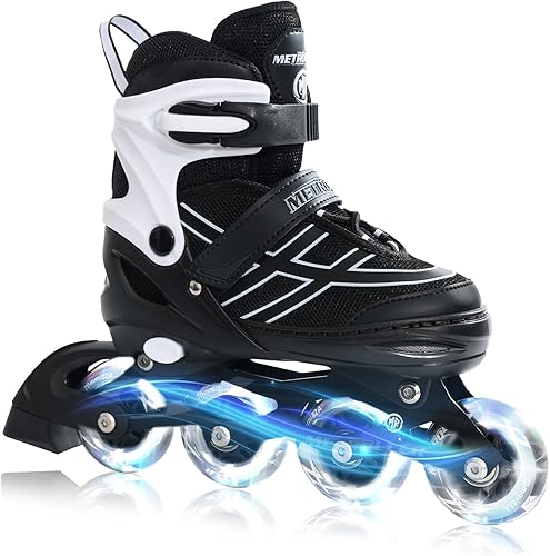Miniatura 9 de METROLLER Patines en línea para niñas y niños Edades 5-8 8-12 Patines en línea ajustables con ruedas iluminadas Patines en línea para jóvenes y