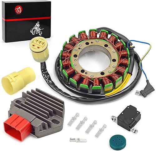 Estator y rectificador compatible con HONDA Foreman 450 TRX450ES TRX450S 1998-2001 Foreman 400 TRX400FW 4x4 1995-2003 31120-HM7-014 31600-HM7-003 34
