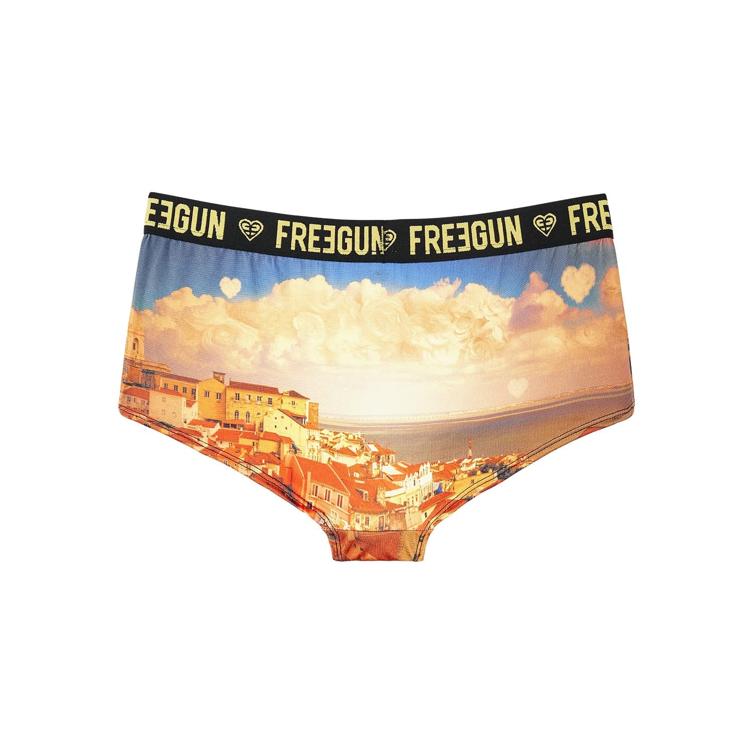 FREEGUN Shorty Fille, sous-vêtement Enfant Microfibre, Respirant et Confortable (Lot de 4)