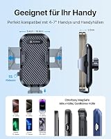 andobil Autós Telefontartó Szellőzőrácsra - 360° Forgatható Univerzális Mobiltartó, Dupla Rögzítővel, 4-7" Készülékekhez, iPhone Samsung Hua 6