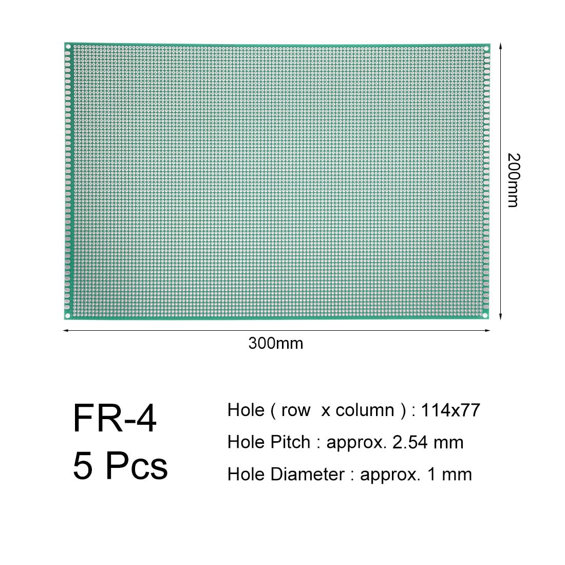 sourcing map 5 piezas Placa de circuito impreso universal 20x30 cm | de una cara, para soldadura DIY