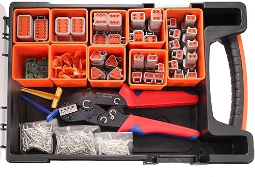Kit de conectores DT de 240 piezas, 18 piezas, herramienta de crimpado de cables para conectores Deutsch, herramienta de extracción de terminales y