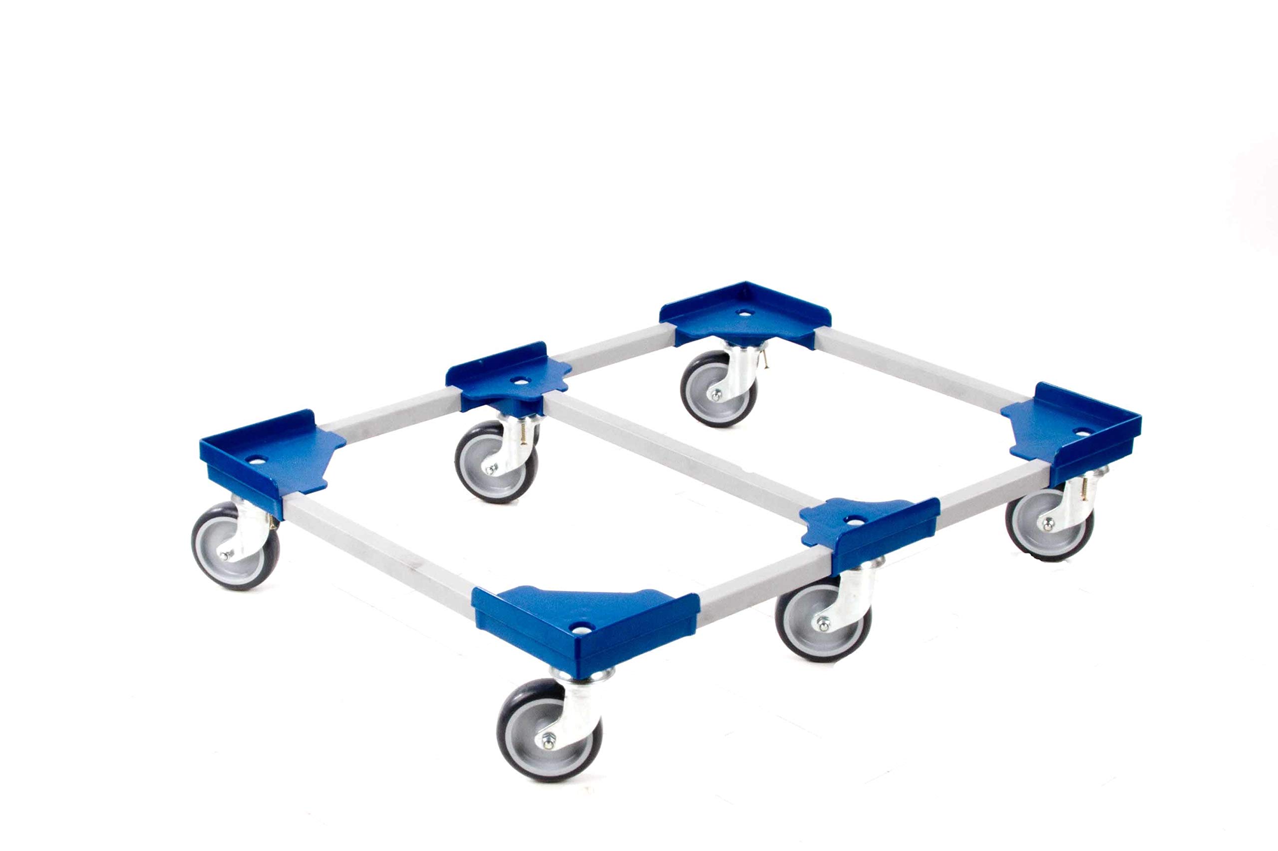 aidB Transportroller VARIABLE - 800x600-1x unterteilt - Kunststoffräder 6 Lenkrollen Blau - 1St
