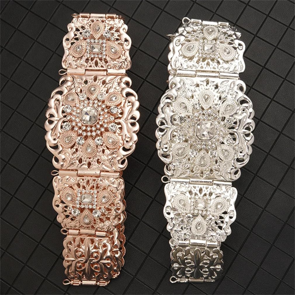 Cinturón Caftán De Joyería De Estilo Marroquí Tradicional Para Mujer, Cinturón De Color Dorado De Boda De Lujo